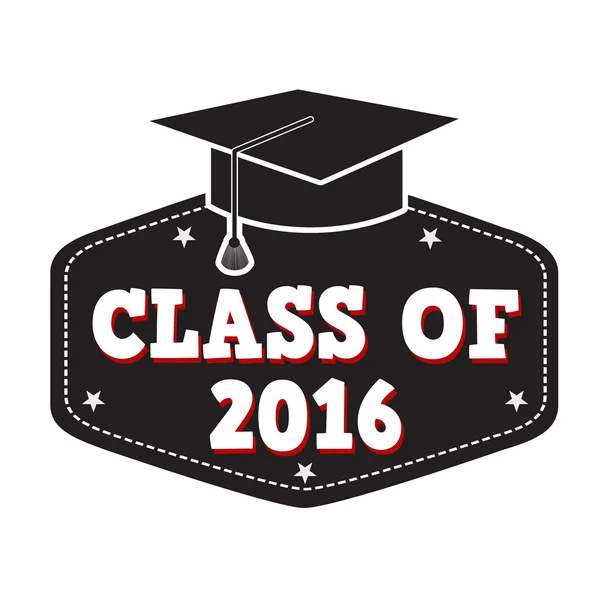 Class of 2016 label — Stock Vector