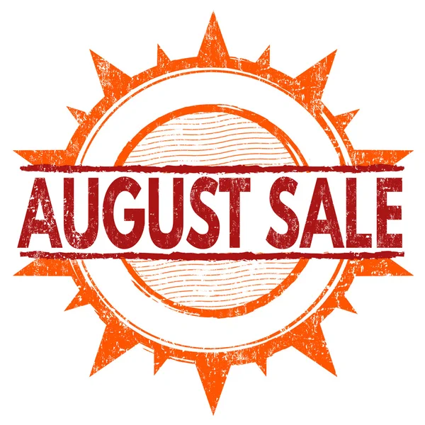 August sale stamp — Stock Vector
