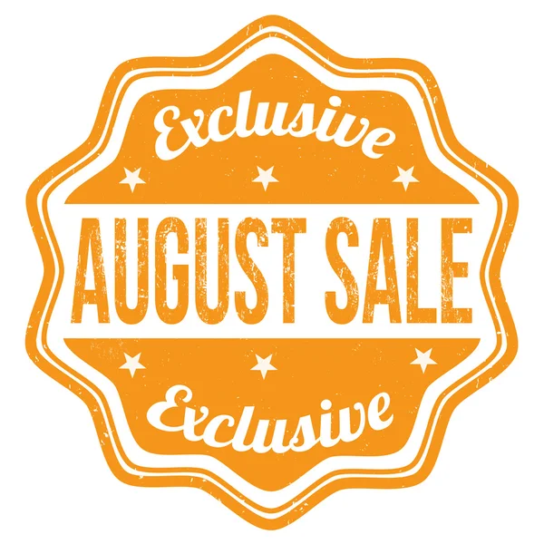Carimbo de venda agosto — Vetor de Stock