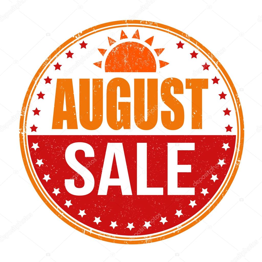 August sale stamp