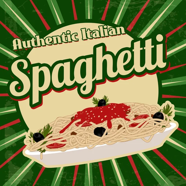Spaghetti retro poster Vector Graphics
