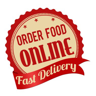 Sipariş gıda online promosyon etiket, etiket veya damga