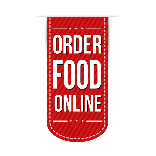 Bestellen food online banner design — Stockvektor