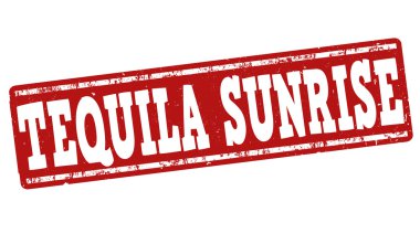 Tekila sunrise kokteyli damgası