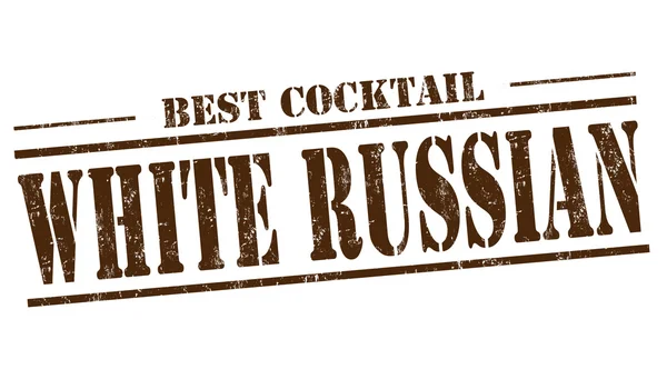 Selo de coquetel russo branco —  Vetores de Stock