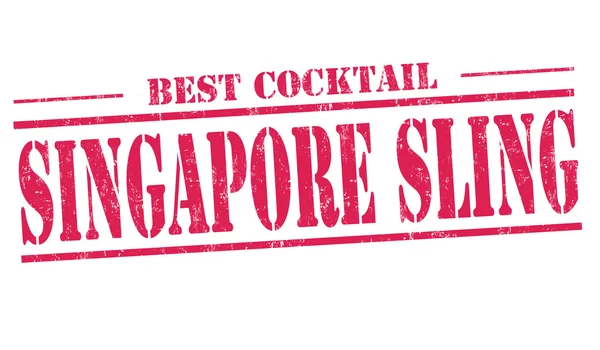 Singapore sling koktejl razítko — Stockový vektor