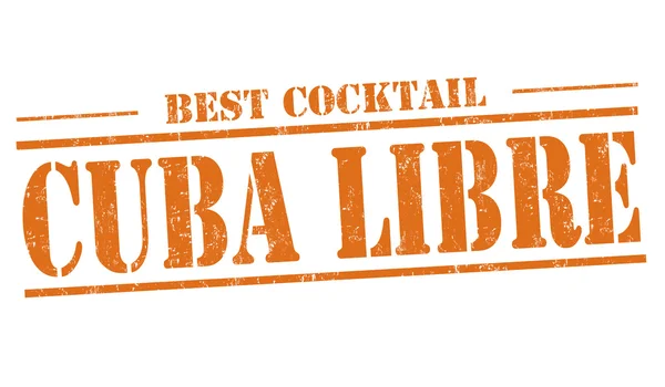 Cuba Libre cocktail razítko — Stockový vektor
