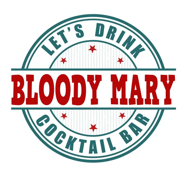 Selo de coquetel Mary sangrento — Vetor de Stock