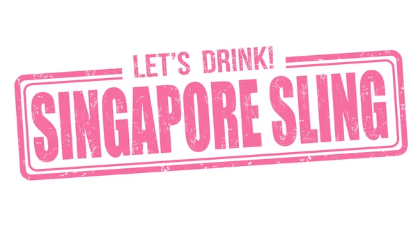 Singapore sling koktejl razítko — Stockový vektor