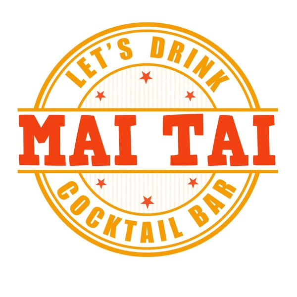 Sello de cóctel Mai Tai — Vector de stock