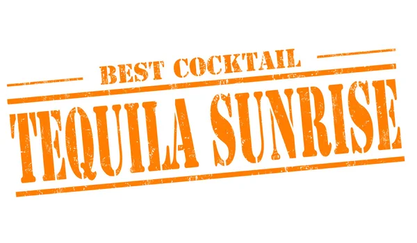 Tequila sunrise koktejl razítko — Stockový vektor