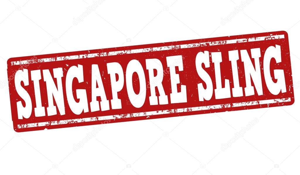 Singapore sling cocktail  stamp