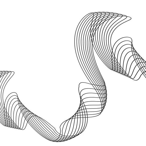 Onde de ligne créative abstraite — Image vectorielle