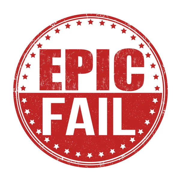 Epic fail stamp — Stock Vector