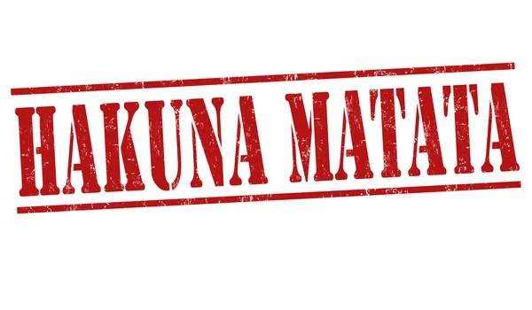 Timbro Hakuna Matata — Vettoriale Stock