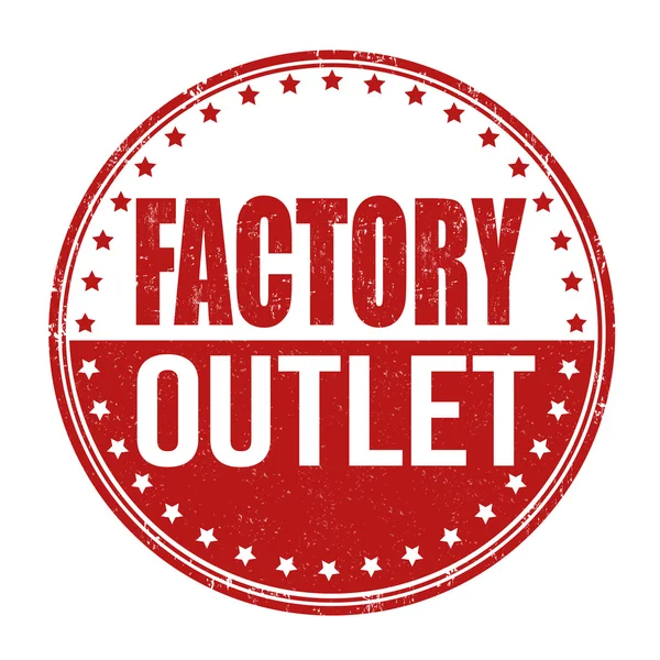 Factory outlet stamp — Stock Vector