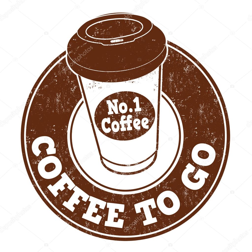 Coffee to go stamp