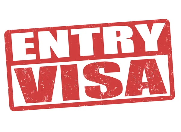 Timbre visa d'entrée — Image vectorielle