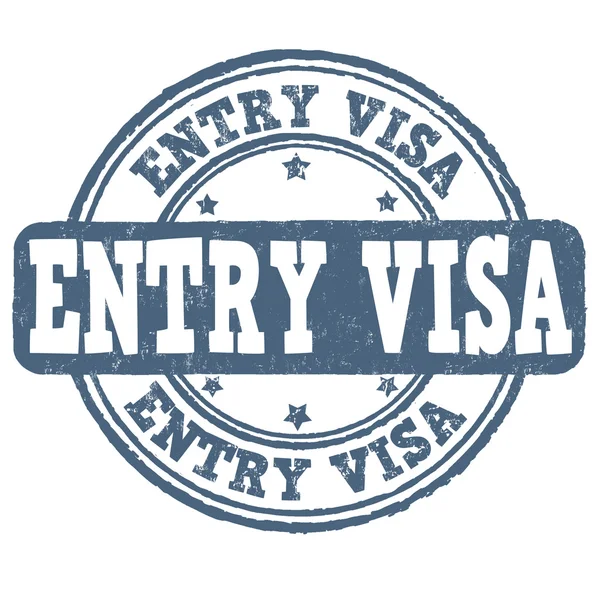 Timbre visa d'entrée — Image vectorielle