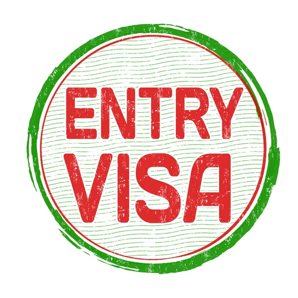 Timbre visa d'entrée — Image vectorielle