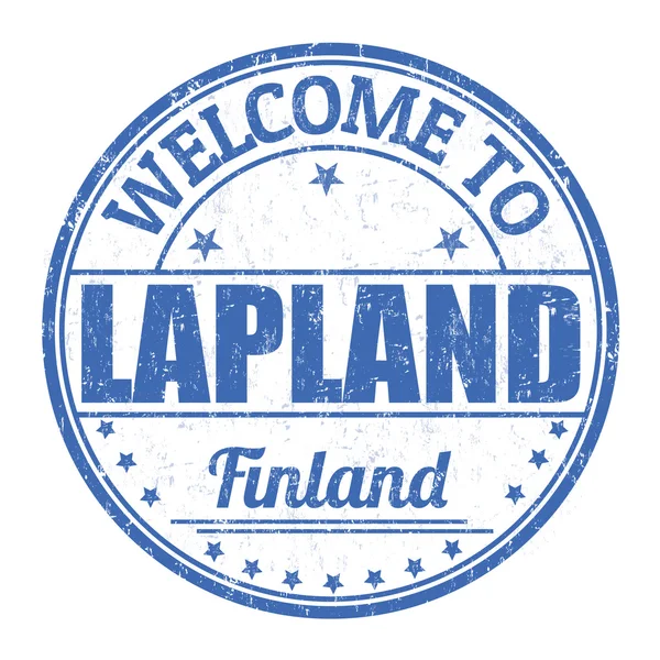 Welcome to Lapland stamp — Stock Vector