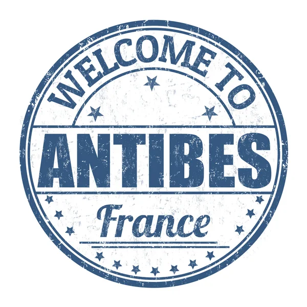 Bienvenido al sello de Antibes — Vector de stock