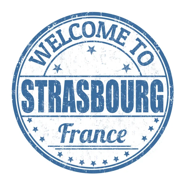 Bienvenido al sello STRASBOURG — Archivo Imágenes Vectoriales