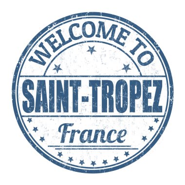 Welcome to Saint Tropez stamp clipart