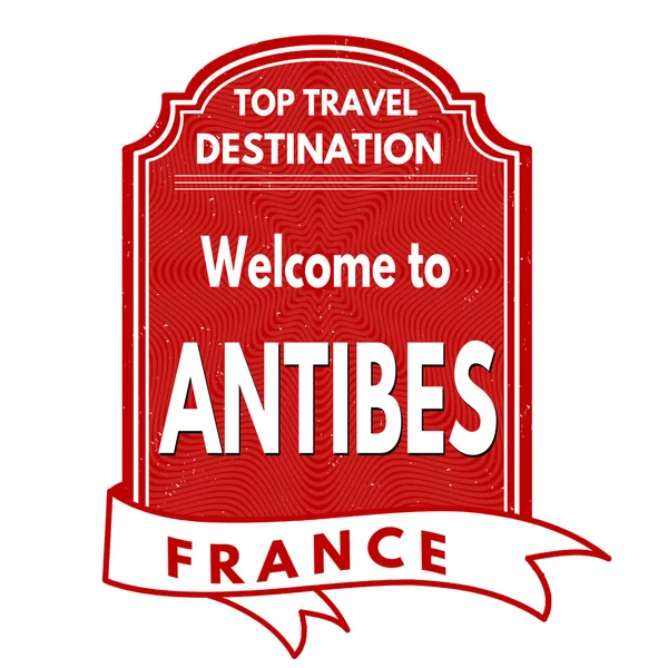 Bienvenue au timbre Antibes — Image vectorielle