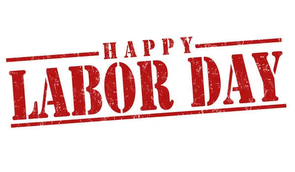 Happy Labor day stamp — Stock Vector