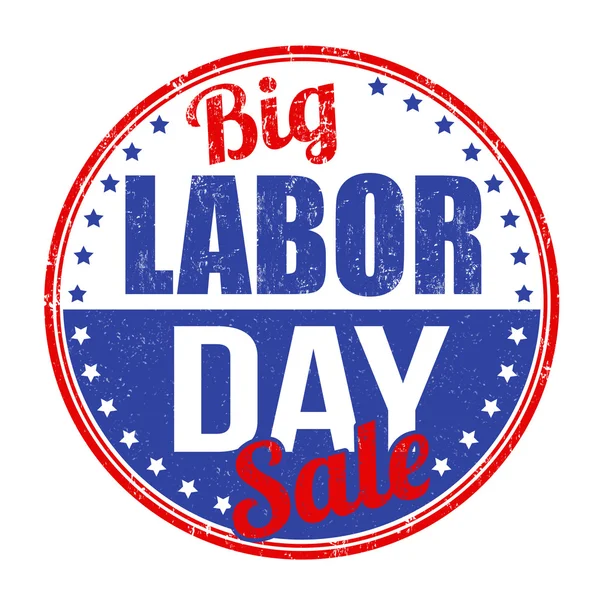 Big Labor day  sale stamp — Stock Vector