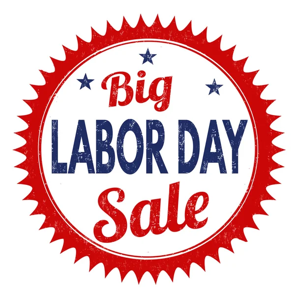 Big Labor day  sale stamp — Stock Vector