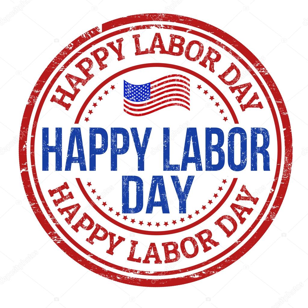 Happy Labor day stamp