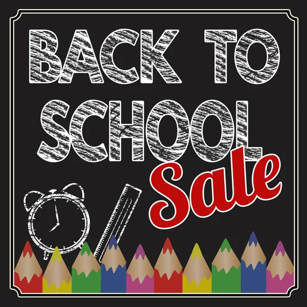 Back to school sale poster — Stock Vector