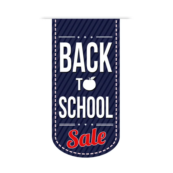 Back to school sale banner design — Stock Vector