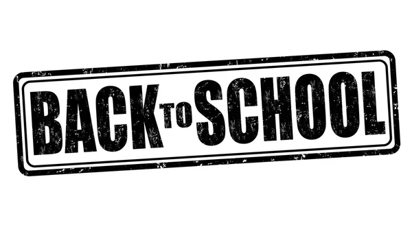 Volver al sello escolar — Vector de stock