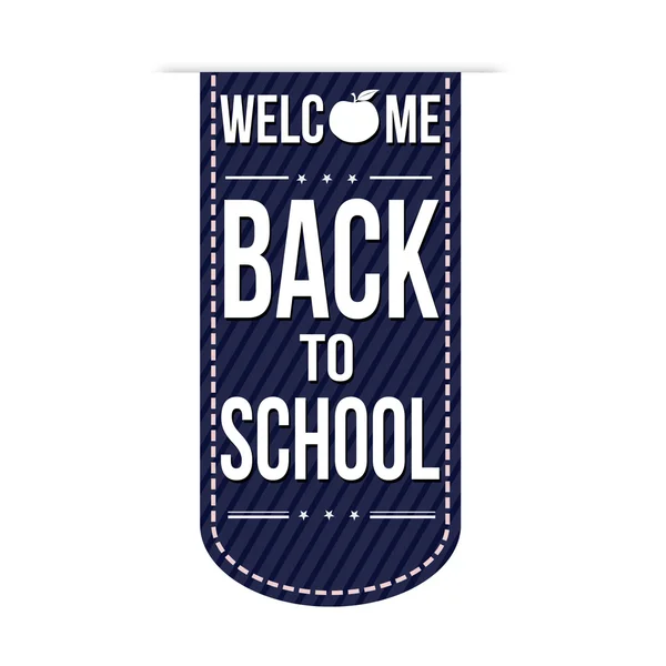 Welkom terug op school ontwerp van de banner — Stockvector