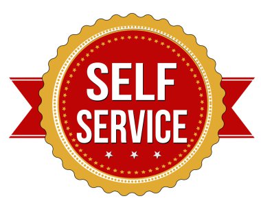 Self Servis Etiket veya damga 