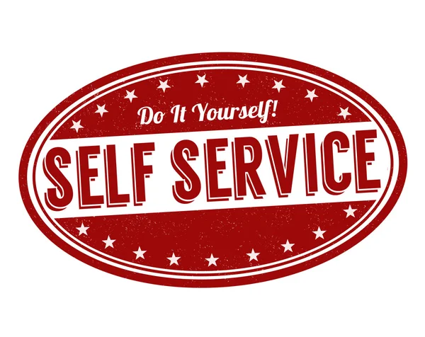 Self service stamp — Stock Vector