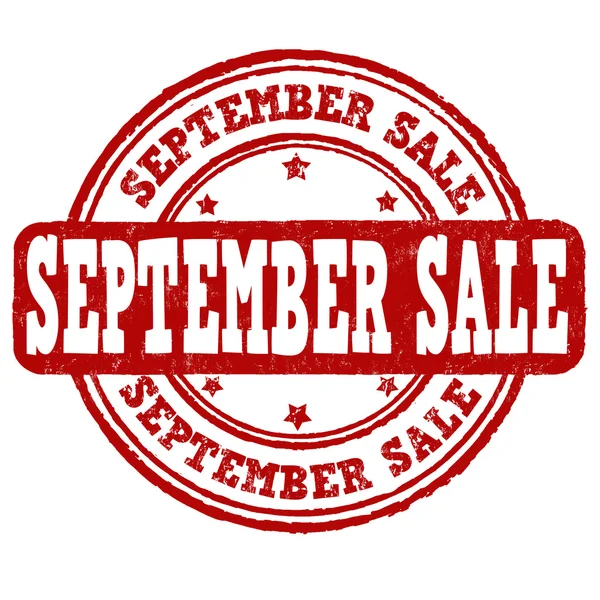 September-Verkaufsmarke — Stockvektor