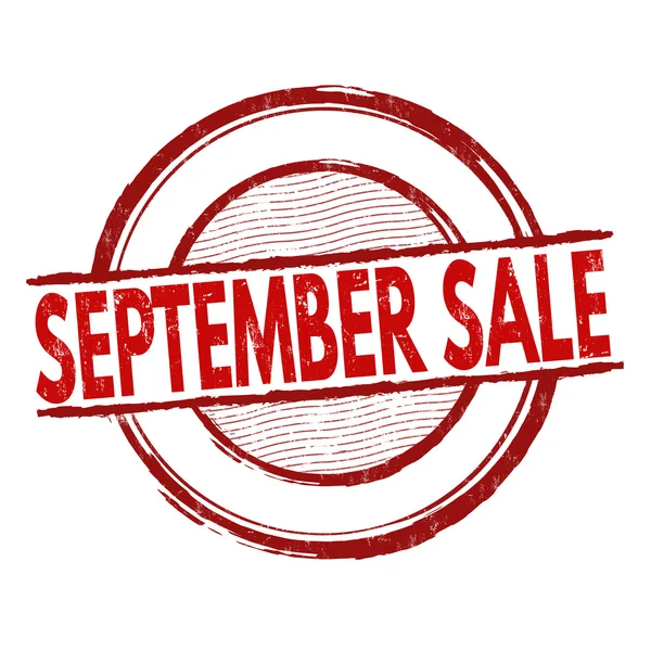 Selo de venda setembro — Vetor de Stock