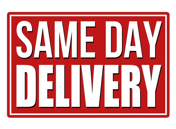 Same day delivery design template — Stock Vector