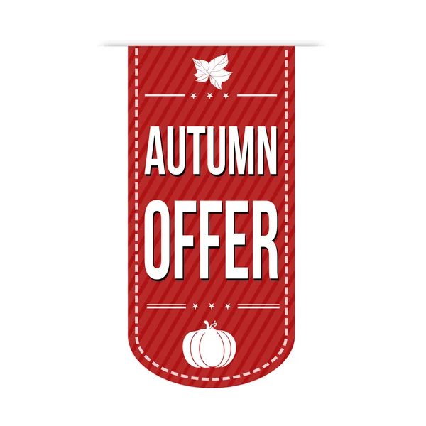 Autumn offer banner design — Stock Vector