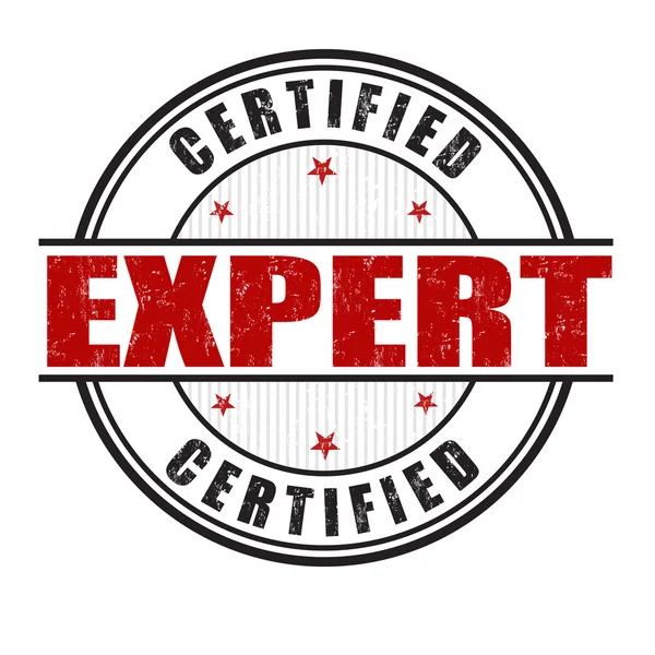 Expert certifierade stämpel — Stock vektor