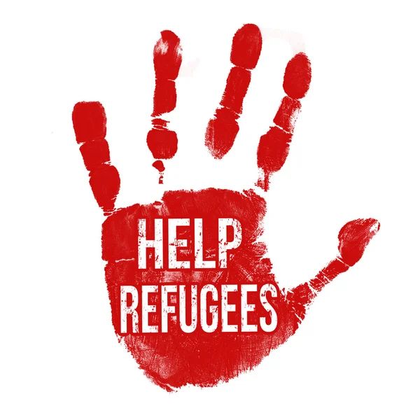 難民を救済します。 — ストックベクタ