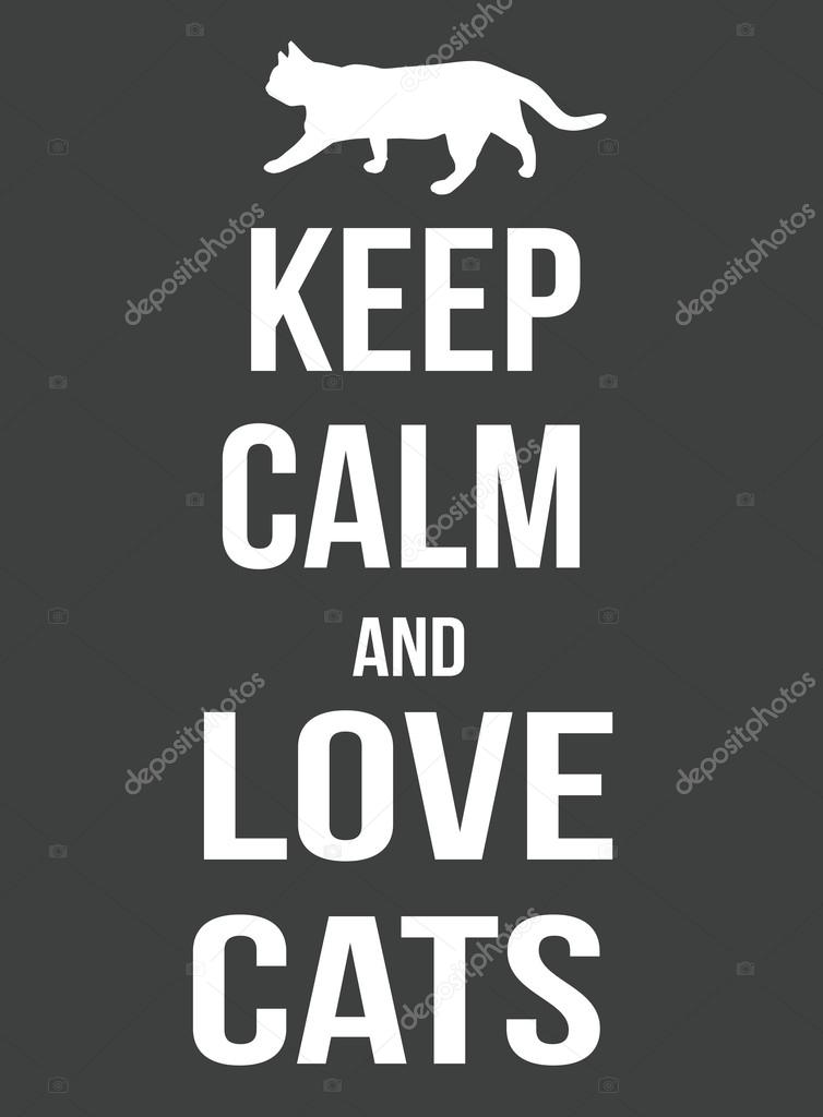 Keep calm and love cats poster
