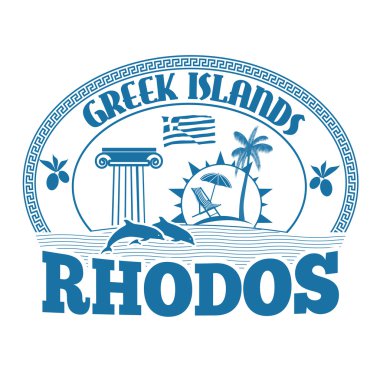 Rhodos stamp clipart