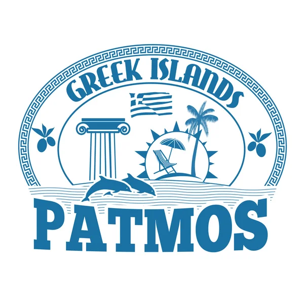 Carimbo patmos — Vetor de Stock