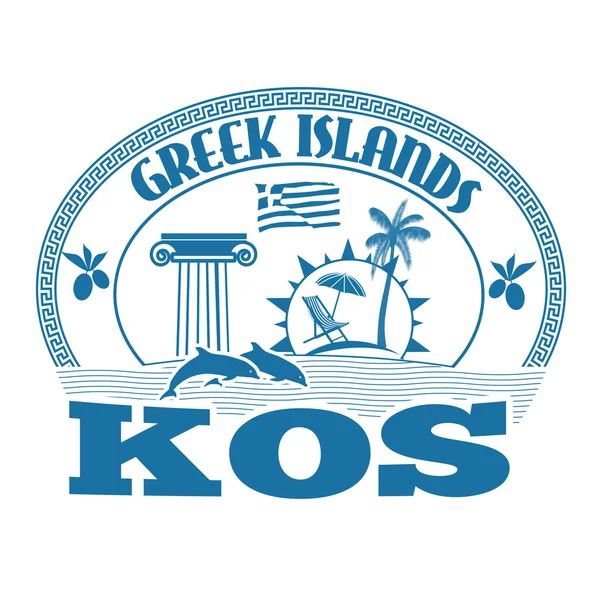 Kos stamp — Stok Vektör