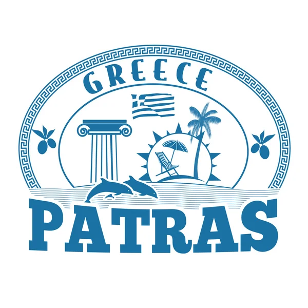 Patras, Řecko razítko nebo popisek — Stockový vektor